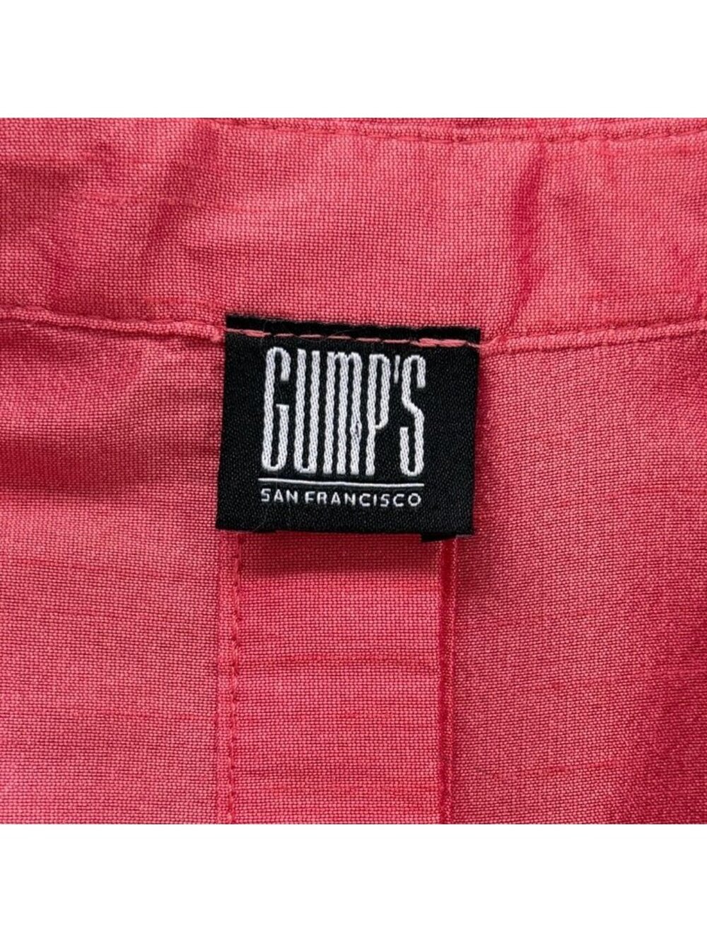 Gumps San Francisco Womens Size L Silk Blend Tunic Button-Up Top Salmon Pink - Picture 4 of 6